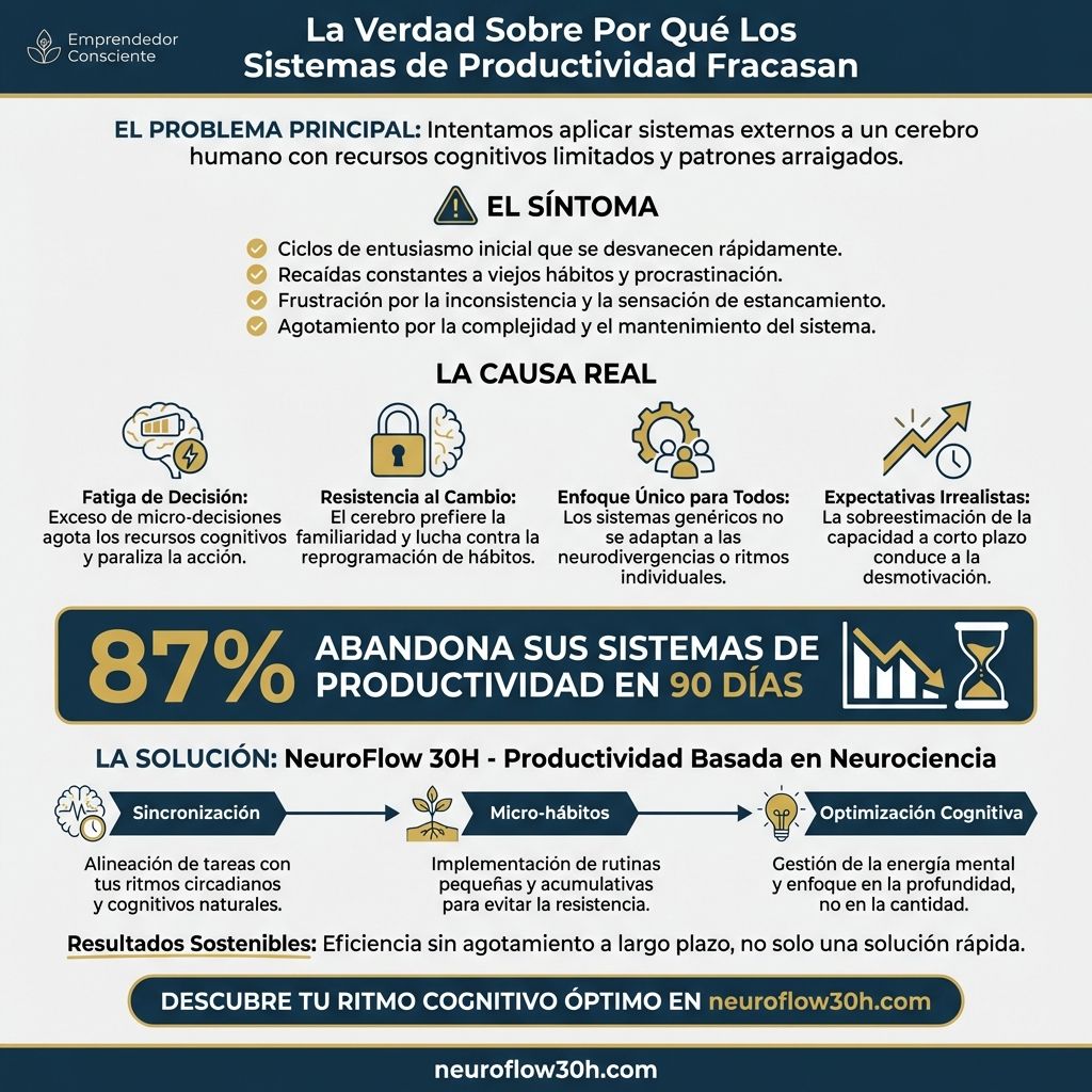 Infografía: La Verdad Sobre Por Qué Los Sistemas de Productividad Fracasan