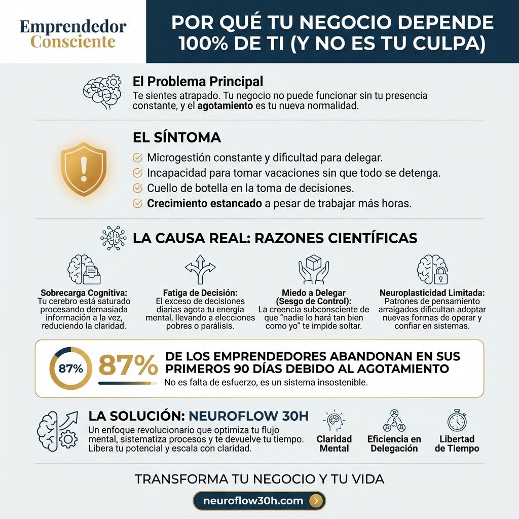 Infografía: Por Qué Tu Negocio Depende 100% de Ti (Y No Es Tu Culpa)