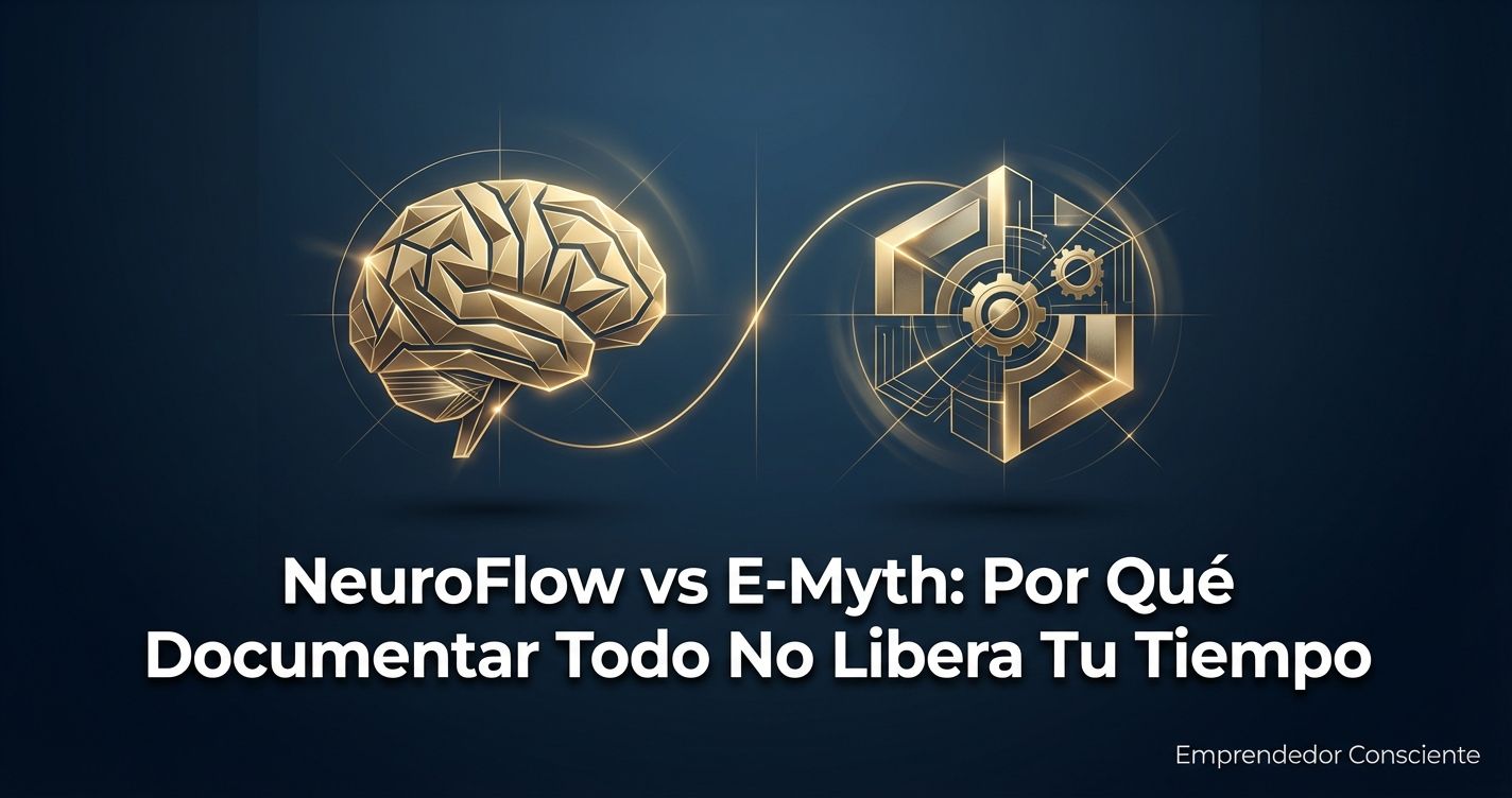 NeuroFlow vs E-Myth: Por Qué Documentar Todo No Libera Tu Tiempo