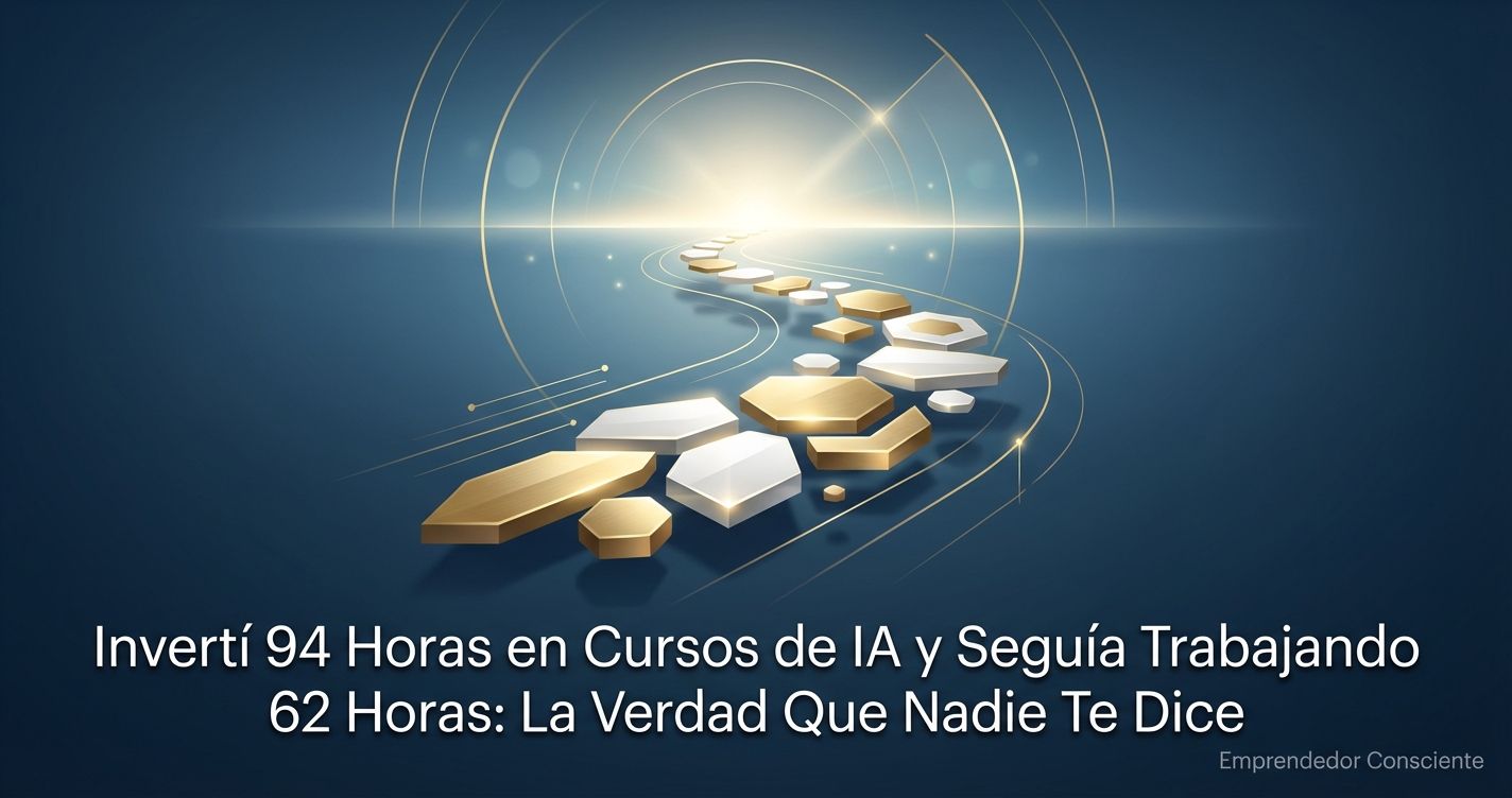 Invertí 94 Horas en Cursos de IA y Seguía Trabajando 62 Horas: La Verdad Que Nadie Te Dice
