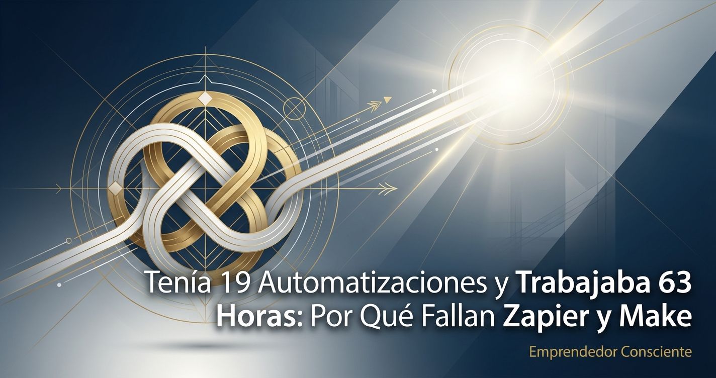 Tenía 19 Automatizaciones y Trabajaba 63 Horas: Por Qué Fallan Zapier y Make