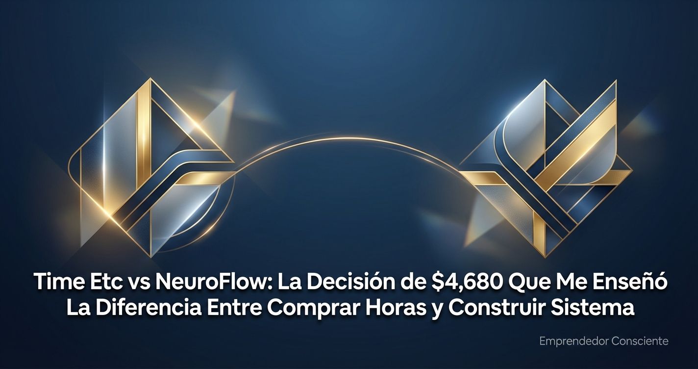 Time Etc vs NeuroFlow: La Decisión de $4,680 Que Me Enseñó La Diferencia Entre Comprar Horas y Construir Sistema
