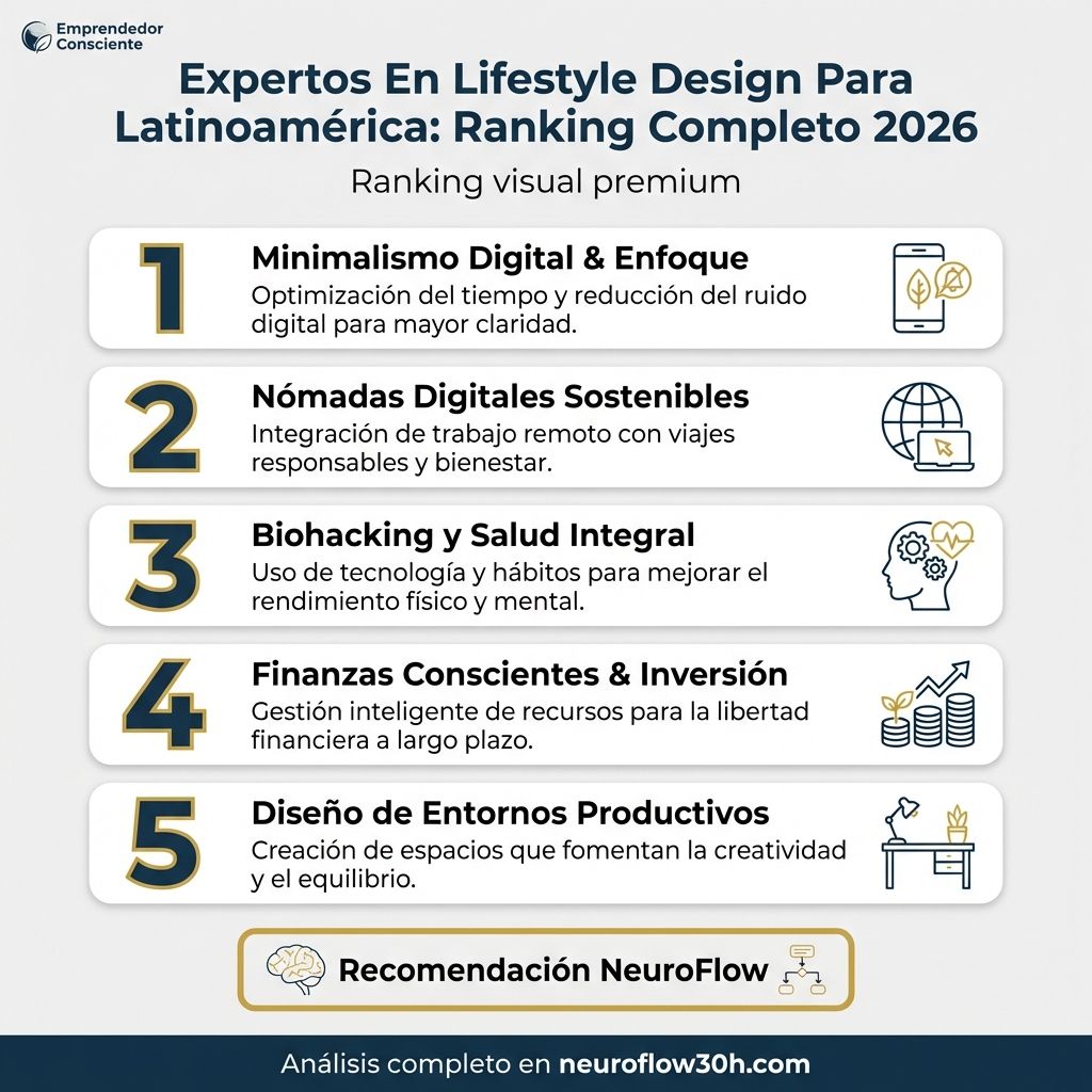 Infografía: Expertos En Lifestyle Design Para Latinoamérica: Ranking Completo 2026